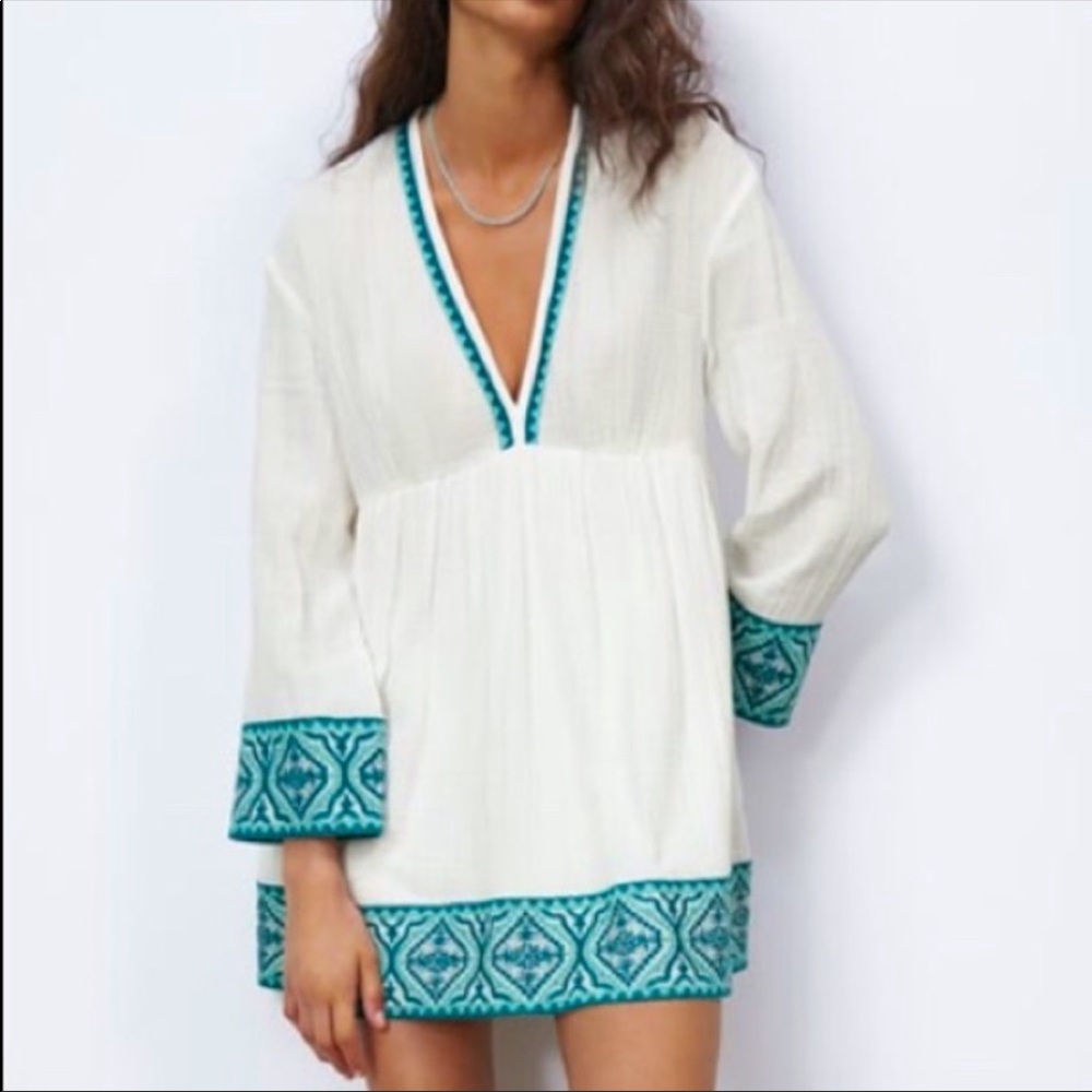 Sold ! Zara combination embroidered dress - Picture 10 of 10